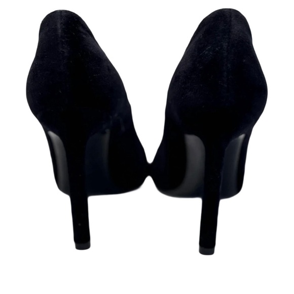 Saint Laurent Black Velvet Zoey Heels - Picture 4 of 5